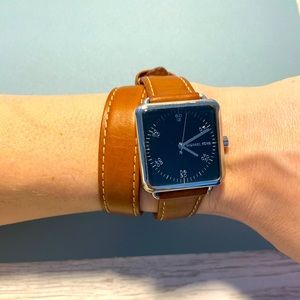 Michael Kors Leather Wrap Watch